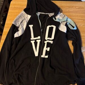 Black Hoodie with LOVE Print